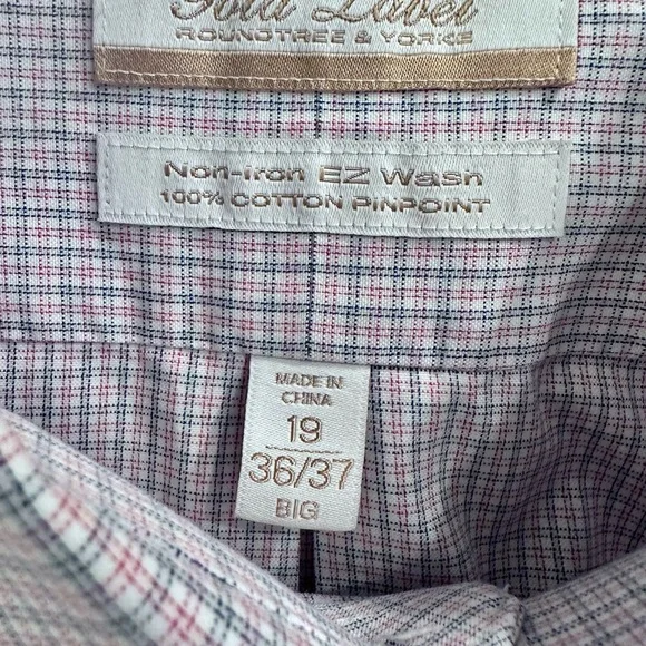 EUC Roundtree and Yorke Gold Label Dress shirt 19 36/37 - Picture 3 of 4